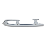 Silver ice skate blade on a white background