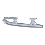 Silver ice skate blade on a white background