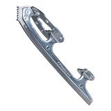 Silver ice skate blade on a white background