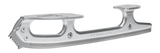 Silver ice skate blade on a white background
